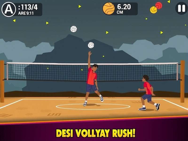 Desi Volley Rush Game Screenshot
